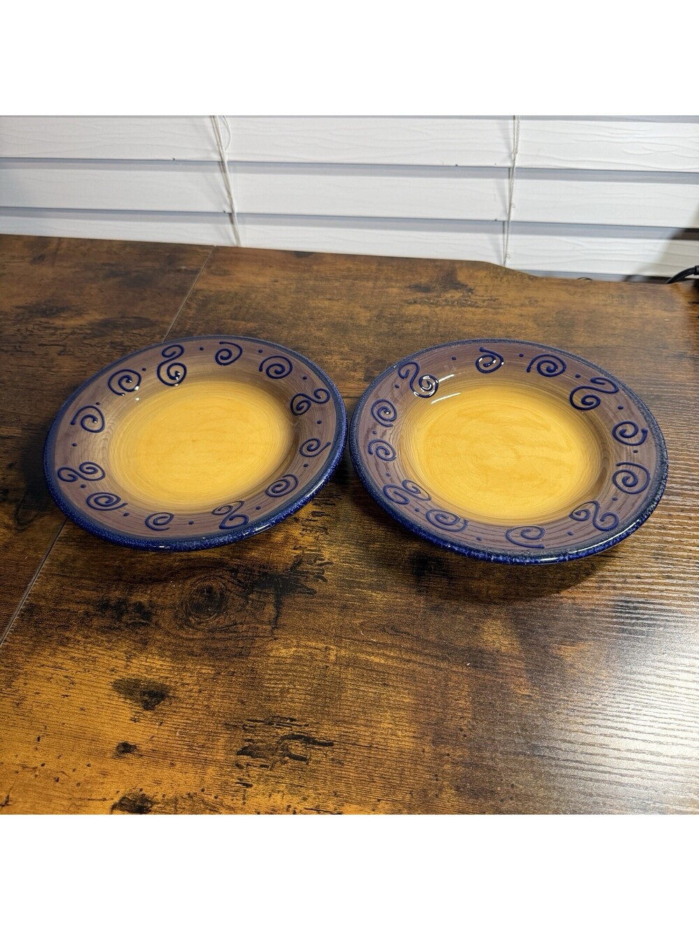 2 Tabletops Unlimited Ambrosia 8.75” Salad Plates Raised Scrolls Bread Dessert